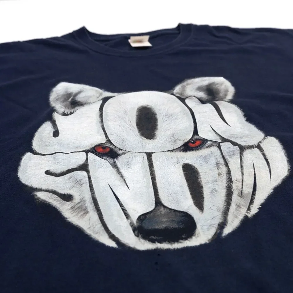 Game Of Thrones Jon‎ Snow Wolf Graphic Print T-Shirt Navy Size 2XL